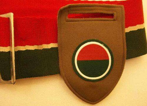 SA Army Intelligence Corps Stable Belt + Insignia "Exploratio"