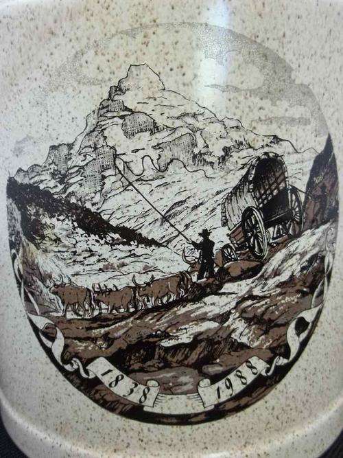 Large Groot Trek 1838-1988 150 Years Biscuit/Rusk Jar - Height 22,5cm, Diameter18cm