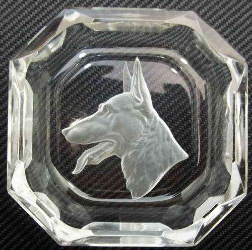 Gorgeous Little Crystal German Shepard Dish ~ 6cm/6cm/1,5cm