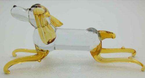 Delicate Vintage Glass Sausage Dog - 10cm/5cm