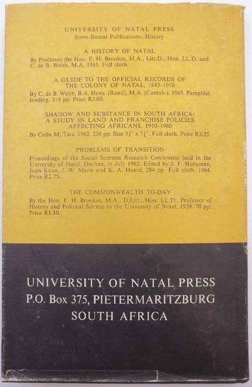 Convict Crisis And The Growth Of Unity: Resistance To Transportation In South Africa And Australia 1848-1853 - AF Hattersley - University Of Natal Press, 1965
