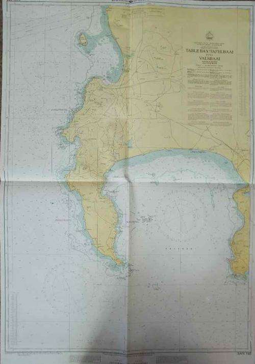 Table Bay To/Na Valsbaai Nautical Map - 100cm/69cm