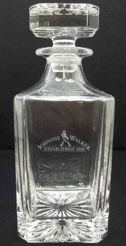 Stunning Johnnie Walker Heavy Glass Decanter - 23cm/9cm/9cm