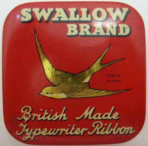 Swallow Brand British Made Typewriter Ribbon Tin - 6,4cm/6,4cm/2cm