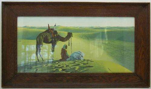 5060 Cairo: Draver In The Desert, Framed Behind Glass - Total Size 71cm/41cm