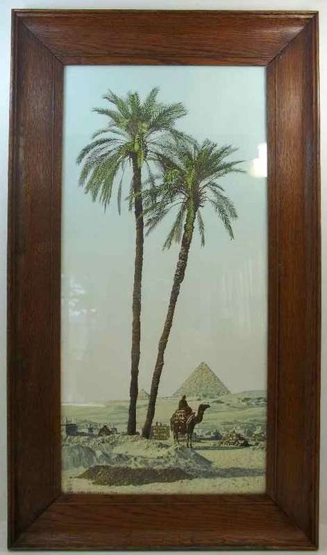 5093 Cairo: The Pyramids Of Gizeh, Framed Behind Glass - Total Size 71cm/41cm