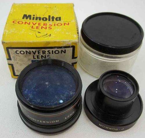 Conversion Lens For Minolta Mini 35II + Minolta P-ROKKOR 1:2.5 f=75mm Lens