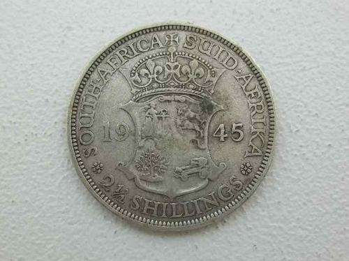 South Africa/Suid Afrika 1945 2 1/2 Shillings Coin