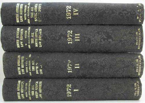 The South African Law Reports, Juta, Butterworths - 1972 4 Volumes (Bilingual)