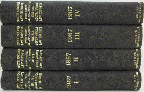 The South African Law Reports, Juta, Butterworths - 1967 4 Volumes (Bilingual)