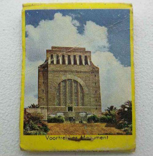Voortrekker Monument/Spar Sweet Corn Souvenir Matchbox