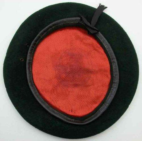 Green Beret With Red Inner - PARA DE LUXE + Picture Of Parachute With Wings