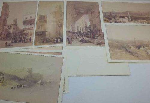 Sketches In Egypt & Nubia: Old Cairo & The River Nile - 8 Sketches By David Roberts