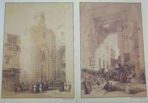 Sketches In Egypt & Nubia: Old Cairo & The River Nile - 8 Sketches By David Roberts