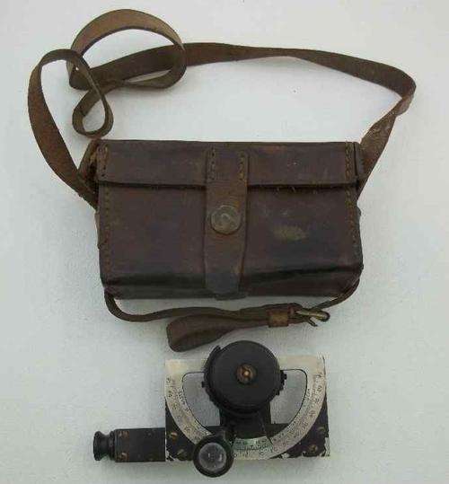 W Ottway & Co Ltd Compass Or Compass Type Instrument, Damaged, Not Sure If Complete? + Leather Case