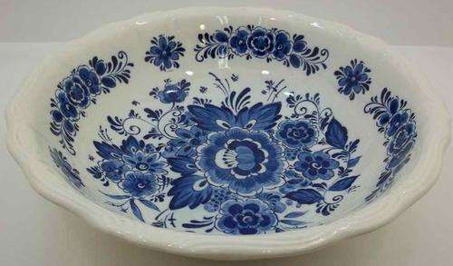Stunning Large Royal Crown Delft Holland Bowl - 32cm/8,5cm
