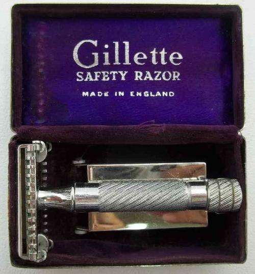 Ultra Collectible Gillette Safety Razor, Made In England, Serial No. 400,621 + Original Metal Box