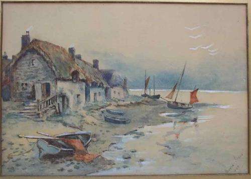 Framed Bessin Lowes, 1920 Watercolour - Frame Size 46cm/37cm; Picture Size 18cm/26cm