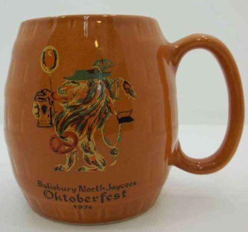 Salisbury North Jaycees Oktoberfest 1974 Beer Mug - Height 13cm