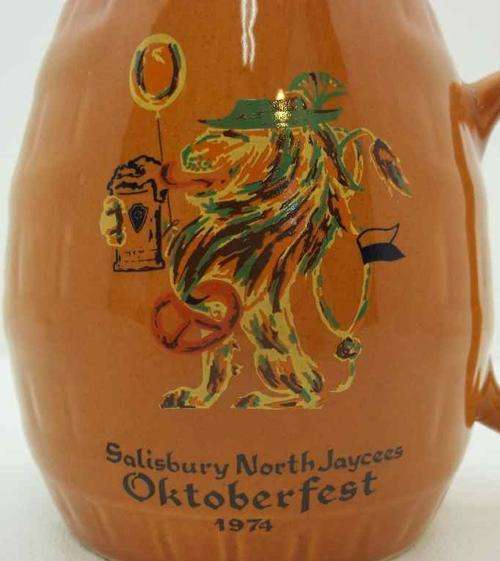 Salisbury North Jaycees Oktoberfest 1974 Beer Mug - Height 13cm