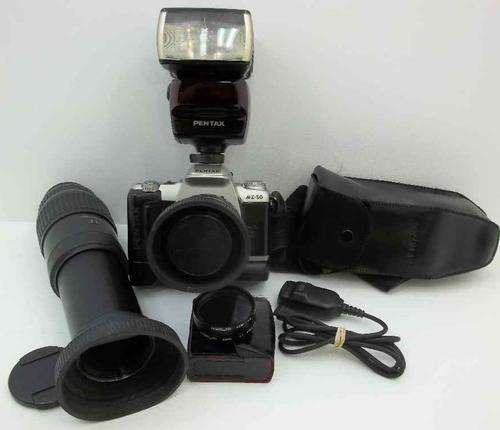 Pentax MZ-50 Film Camera AF-500 FTZ Digital Flash + Lenses: Pentax 35-80; 80-320 + Marumi +++