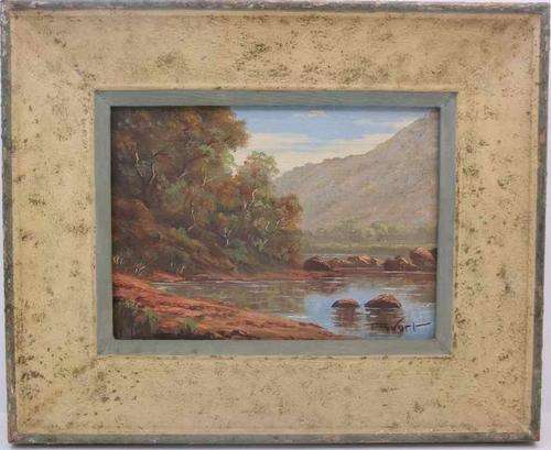 Popular South African Artist, F Wort- Framed Oil On Canvas"Olifants Rivier 1947"- Frame Size 47/39cm