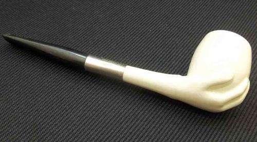 Goedewaagen Holland Carved Clay & Ebonite Pipe
