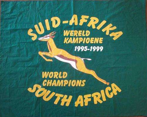 Suid Afrika Wereld Kampioene/South Africa World Champions 1995-1999 Cloth - 116cm/92cm