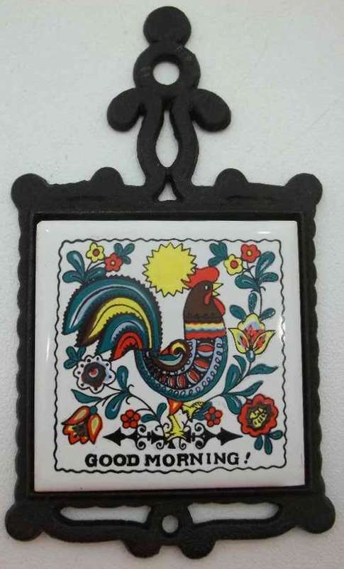 Retro Kitsch Rooster Kitchen Tile ~ 17cm/9,5cm