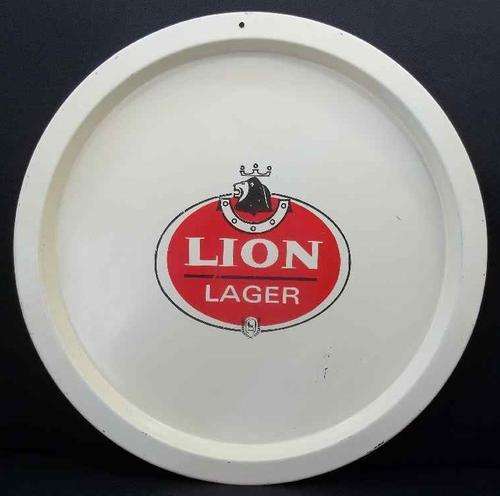 Vintage Lion Lager Tray - Diameter 38cm