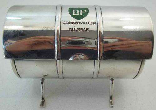 BP Conservation Guineas SP on C Silver-Plate Roll-Up Ashtray - 10,5cm/6cm/8cm