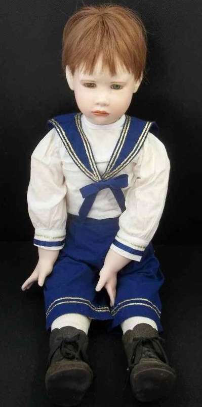 Adorable Mags Mayshaw 1993 Porcelain Boy Doll - Length 64cm