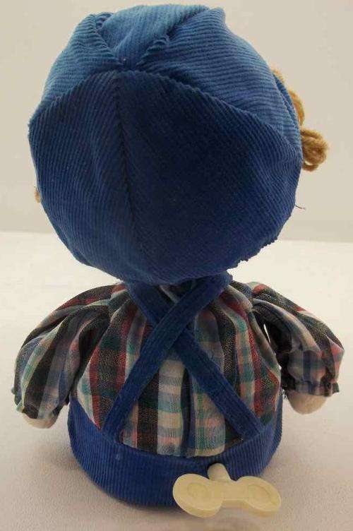 Vintage c1980's Dolmax Moving Wind-Up Musical Doll, Plays "I'd Like To Teach The World to Sing"