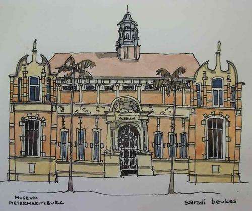 4X Sandi Beukes "Pietermarizburg" Watercolours, Each Measure 19cm/14cm
