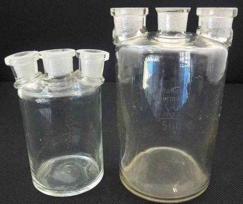Very Rare Antique Glass Woulfe's Chemistry Bottles, c19th Century, Made In Germany & Czechoslovakia