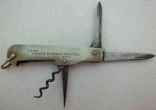 Prince Edward School (Harare, Rhodesia/Zimbabwe) 1940 Pocket Knife - Sheffield England Blade