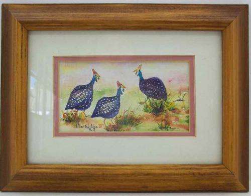 Gorgeous Original Watercolour Framed Behind Glass, Martie Uys- Frame 27cm/20,5cm, Picture 14cm/7,5cm