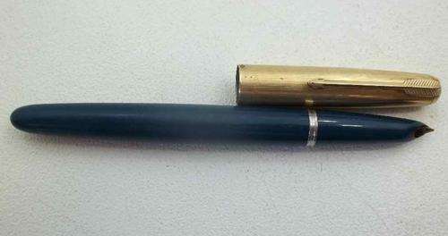 Vintage Parker 51 Fountain Pen With Gold-Plated Cap, Good Condition