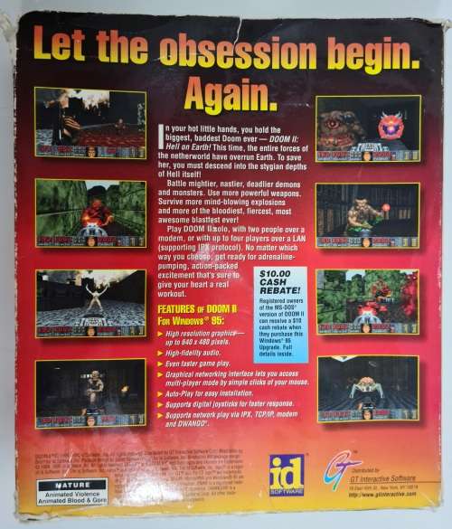Vintage Doom II Windows 95 CD ROM Game As Pictured