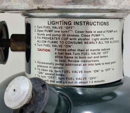 Coleman Kerosene Lamp, Model 214A700, No Glass!
