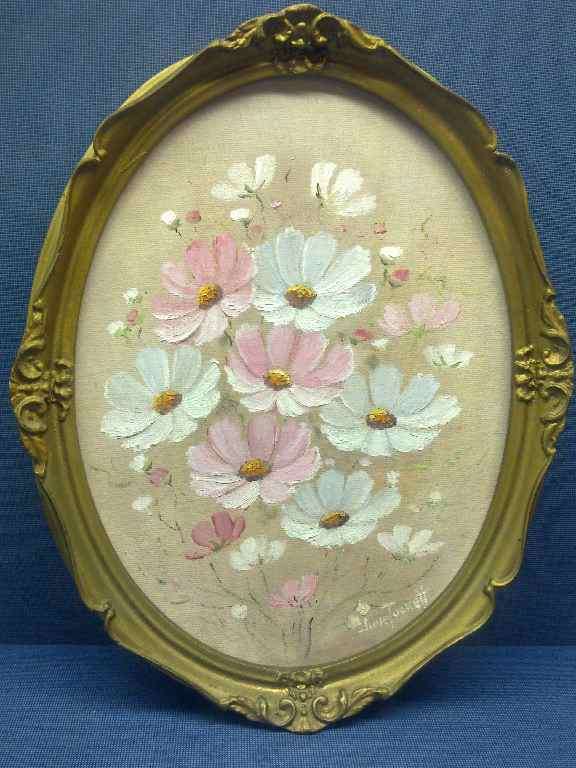 June Tuckett Floral Oil Painting
