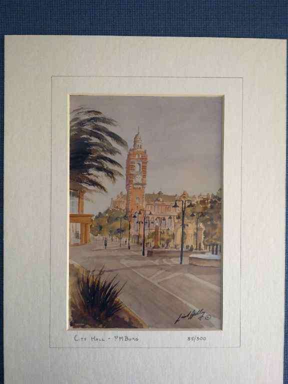 Signed Lionel Ashley Print - City Hall Pietermaritzburg