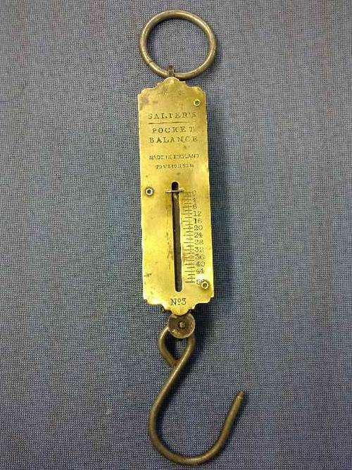 Brass Salter's Pocket Balance No.3 to Weigh 50lb - Working