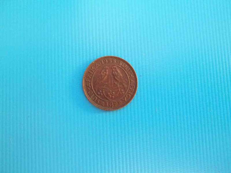 South Africa 1/4D 1955 Elizabeth II Regina