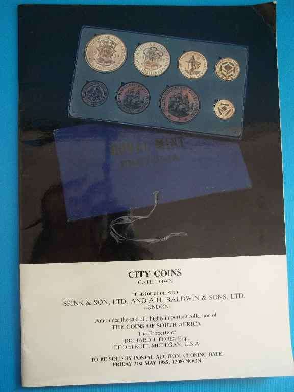 City Coins, Cape Town - The Coins Of South Africa - Postal Auction - May 1985