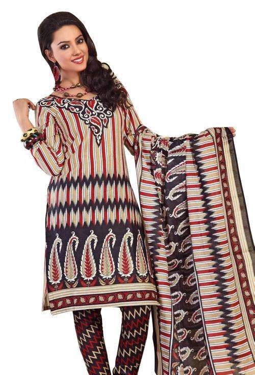 Stunning Unstitched Salwar Kameez with scarf