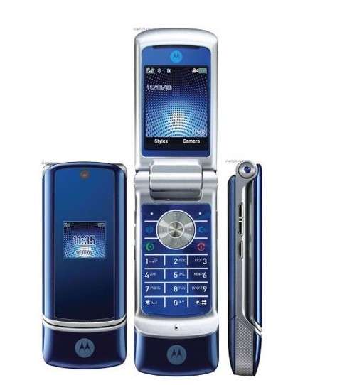 GENUINE NEW Motorola KRZR K1,UNLOCKED Cellphone, colour Navy Blue