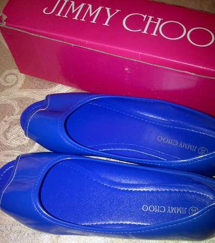 BRAND NEW!!! JIMMY CHOO LADIES ROYAL BLUE PEEPTOE PUMP- size 6