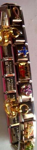 Great Christmas Gift - 18 Link S/S Italian Nomination Style Bracelet with  Christian Charms