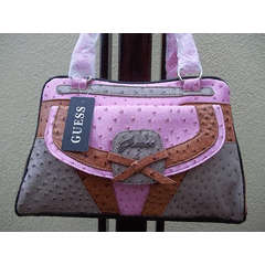 BRAND NEW ORIGINAL STUNNING GUESS HANDBAG - Grey & Pink - Authencity Guaranteed